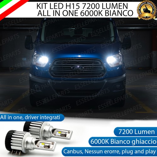 Kit LED H15 per Ford Transit MK5 Abbaglianti / Luci Diurne 7000 LM Canbus 6000K