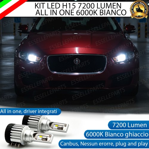 Kit LED H15 per Jaguar XE Abbaglianti / Luci Diurne 7200...