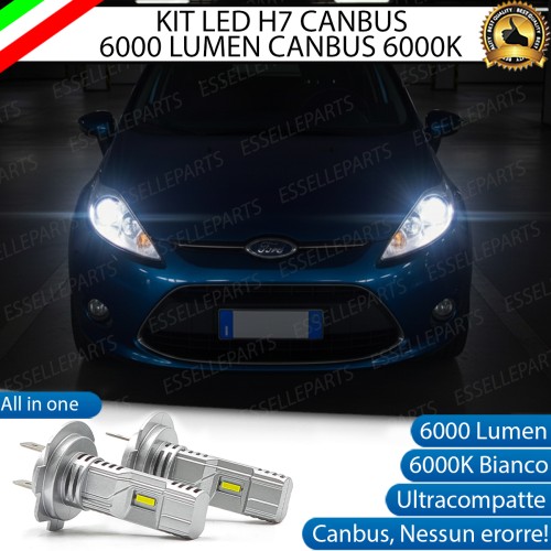 KIT LED H7 per Ford Fiesta MK6 Anabbaglianti 6000 Lumen 6000K ALL IN ONE Canbus