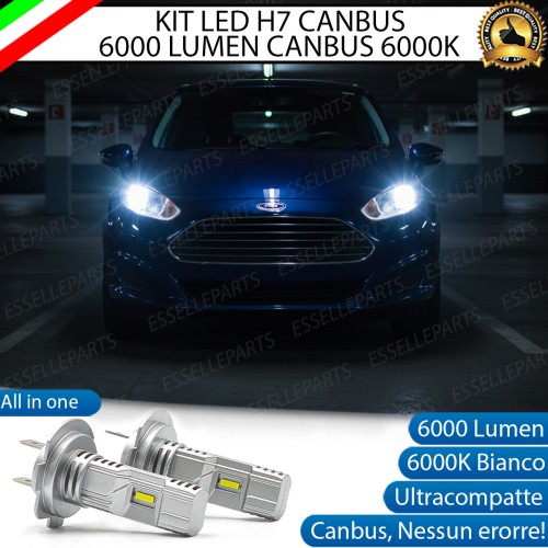 KIT LED H7 per Ford Fiesta MK6 Restyling Anabbaglianti 6000 Lumen 6000K Canbus