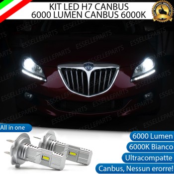 KIT LED H7 per Lancia Delta MK3 Anabbaglianti 6000 Lumen 6000K ALL IN ONE Canbus