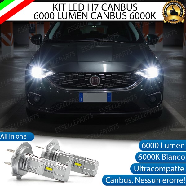 Kit LED H7 Fiat Tipo MK2 6000K 6000 Lumen Canbus Compatte