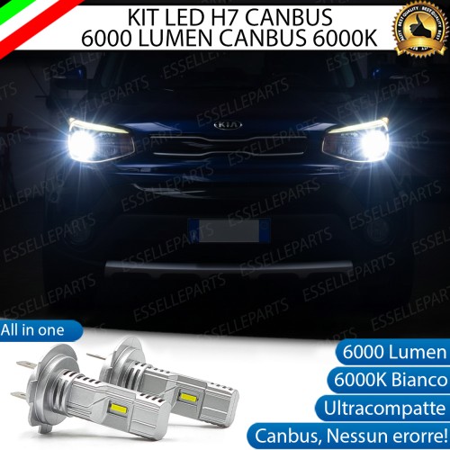 KIT LED H7 per Kia Soul 2 Anabbaglianti 6000 Lumen 6000K ALL IN ONE Canbus