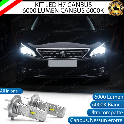 KIT LED H7 per Peugeot 308 MK2 Anabbaglianti 6000 Lumen 6000K ALL IN ONE Canbus