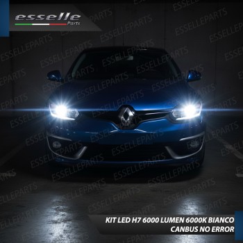 KIT LED H7 per Renault Megane 3 Anabbaglianti 6000 Lumen 6000K ALL IN ONE Canbus