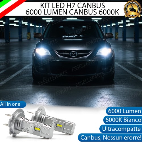 KIT LED H7 per Mazda 3 MK1 Anabbaglianti 6000 Lumen 6000K ALL IN ONE Canbus