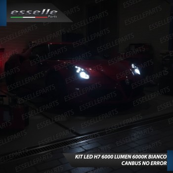 KIT LED H7 per Alfa Romeo 4C Anabbaglianti 6000 Lumen 6000K ALL IN ONE Canbus