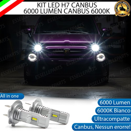 KIT LED H7 per Abarth 500 595 695 Restyling Anabbaglianti 6000 LM 6000K Canbus