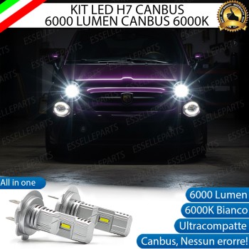KIT LED H7 per Abarth 500 595 695 Restyling Anabbaglianti 6000 LM 6000K Canbus