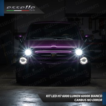 KIT LED H7 per Abarth 500 595 695 Restyling Anabbaglianti 6000 LM 6000K Canbus