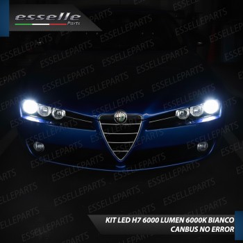 KIT LED H7 per Alfa Romeo 159 Anabbaglianti 6000 Lumen 6000K ALL IN ONE Canbus