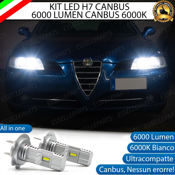 Kit LED H7 Alfa Romeo 166 Restyling 6000K 6000 Lumen Canbus