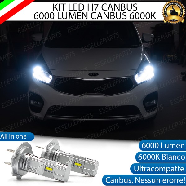 KIT LED H7 per Kia Carens 4 Anabbaglianti 6000 Lumen 6000K ALL IN ONE Canbus