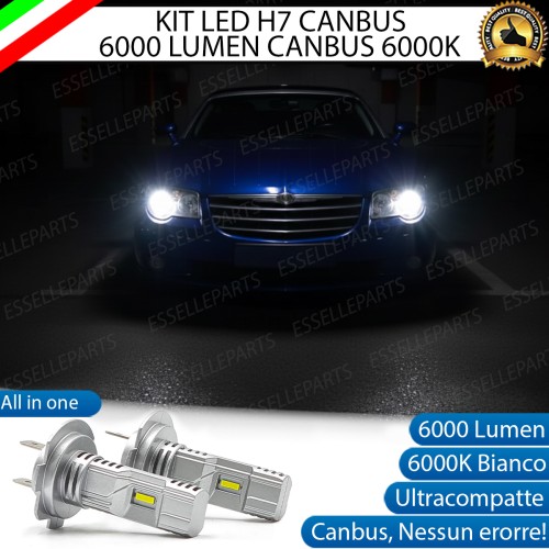 KIT LED H7 per Chrysler Crossfire Anabbaglianti 6000 Lumen 6000K BIANCO Canbus