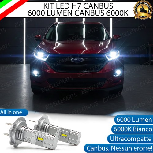 KIT LED H7 per Ford Edge Anabbaglianti 6000 Lumen 6000K ALL IN ONE Canbus