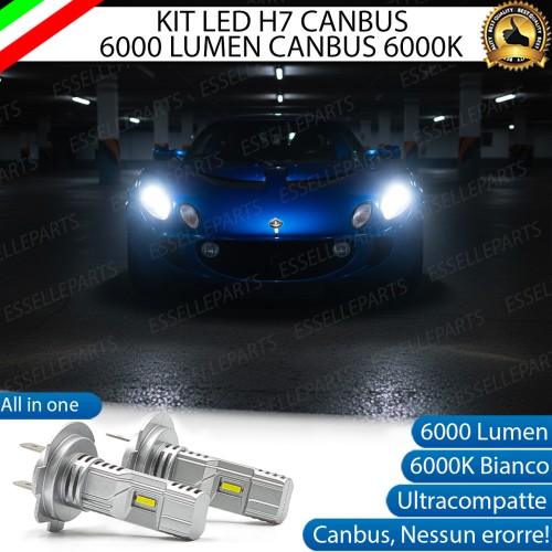 KIT LED H7 per Lotus Elise MK2 Anabbaglianti 6000 Lumen 6000K ALL IN ONE Canbus