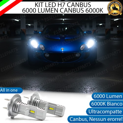 KIT LED H7 per Lotus Exige MK2 Anabbaglianti 6000 Lumen 6000K ALL IN ONE Canbus
