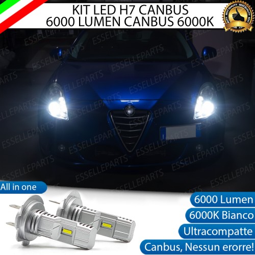 KIT LED H7 per Alfa Romeo Giulietta Dal 2014 Anabbaglianti 6000 LM 6000K Canbus