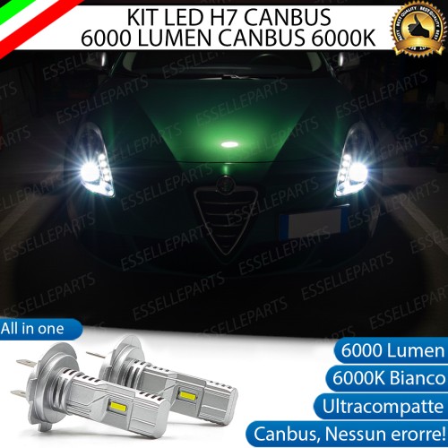 KIT LED H7 per Alfa Giulietta Fino al 2013 Anabbaglianti 6000 LM 6000K Canbus