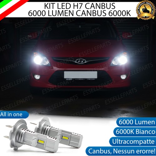 KIT LED H7 per Hyundai I30 MK1 Anabbaglianti 6000 Lumen 6000K ALL IN ONE Canbus