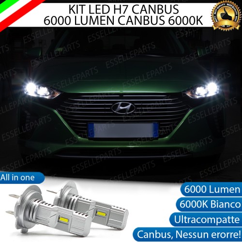 KIT LED H7 per Hyundai Ioniq Anabbaglianti 6000 Lumen 6000K ALL IN ONE Canbus