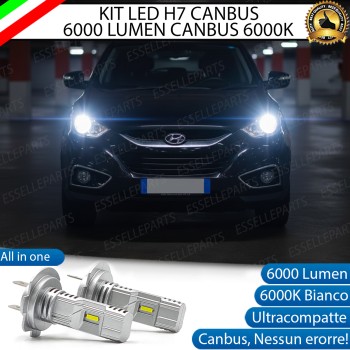 KIT LED H7 per Hyundai IX35 Fino al 2013 Anabbaglianti 6000 Lumen 6000K Canbus