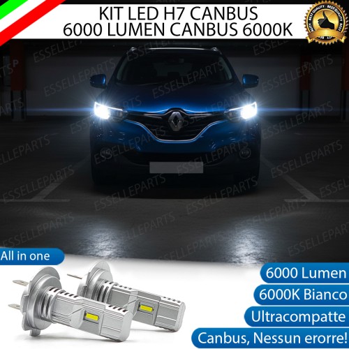 KIT LED H7 per Renault Kadjar Anabbaglianti 6000 Lumen 6000K ALL IN ONE Canbus