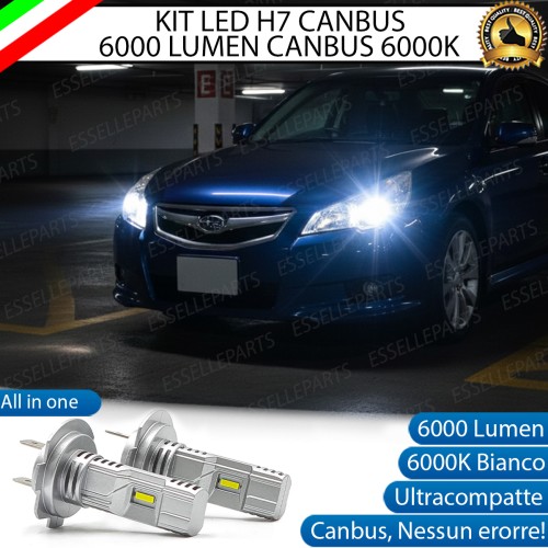 KIT LED H7 per Subaru Outback MK4 Anabbaglianti 6000 Lumen 6000K BIANCO Canbus