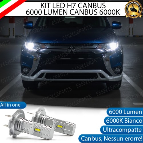 KIT LED H7 Mitsubishi Outlander MK3 Restyling Anabbaglianti 6000 LM 6000K Canbus