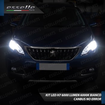 KIT LED H7 per Peugeot 2008 Anabbaglianti 6000 Lumen 6000K ALL IN ONE Canbus