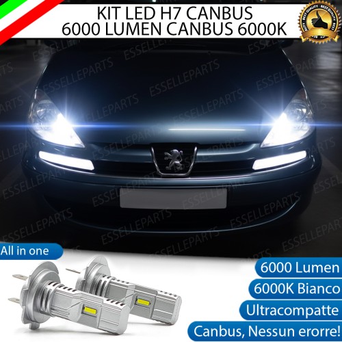 KIT LED H7 per Peugeot 807 Anabbaglianti 6000 Lumen 6000K ALL IN ONE Canbus
