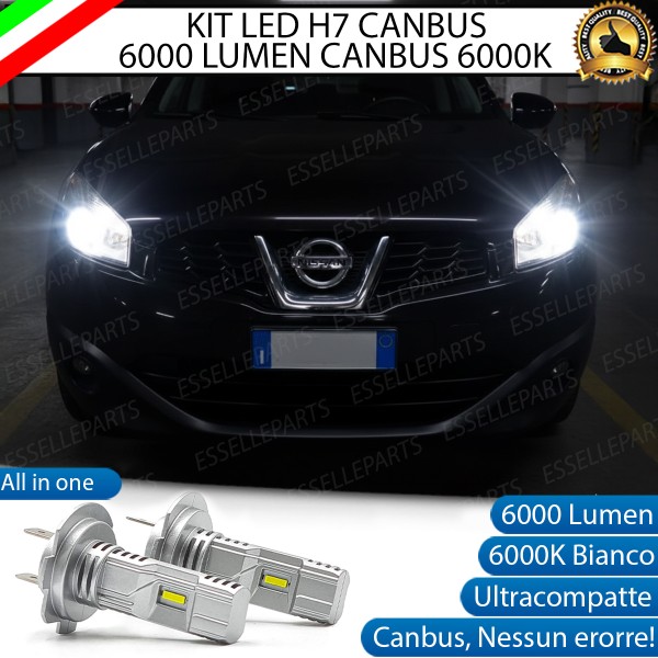 Kit LED H7 Nissan Qashqai J10 Restyling 6000K 6000 LM Canbus