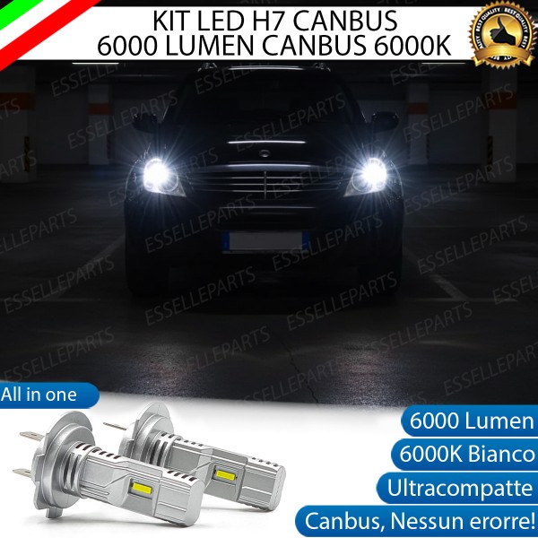 Kit LED H7 Ssangyong Rexton 6000K 6000 Lumen Canbus Compatte
