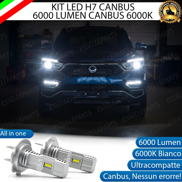 Kit LED H7 Ssangyong Rexton MK3 6000K 6000 Lumen Canbus