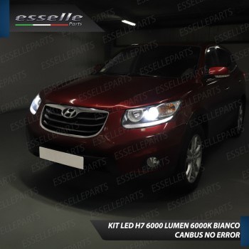 KIT LED H7 per Hyundai Santa Fè MK2 Anabbaglianti 6000 Lumen 6000K BIANCO Canbus