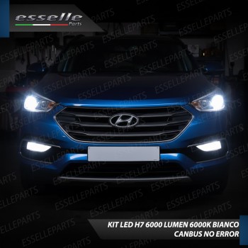 KIT LED H7 per Hyundai Santa Fè MK3 Anabbaglianti 6000 Lumen 6000K BIANCO Canbus