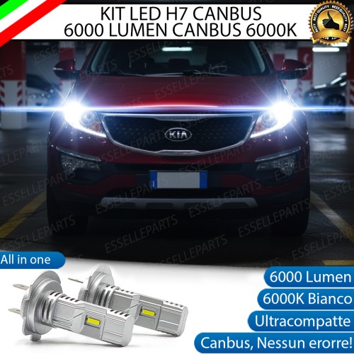 KIT LED H7 per Kia Sportage 3 Anabbaglianti 6000 Lumen 6000K ALL IN ONE Canbus