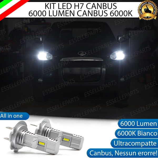 KIT LED H7 per Great Wall STEED Anabbaglianti 6000 Lumen 6000K ALL IN ONE Canbus