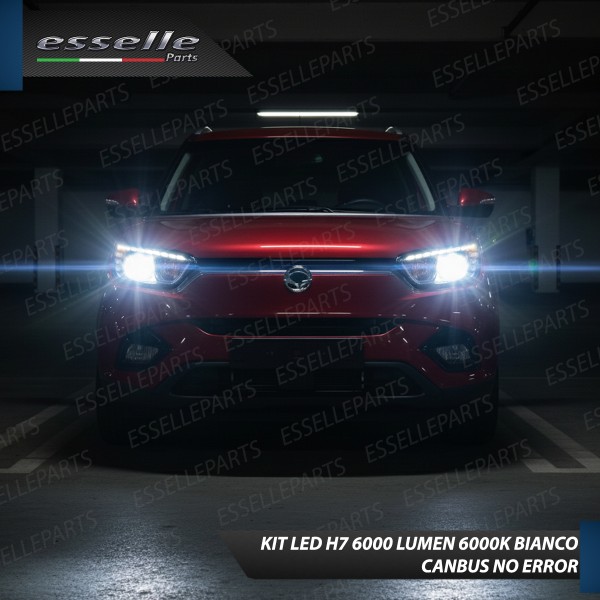 Kit LED H7 Ssangyong Tivoli 6000K 6000 Lumen Canbus Compatte