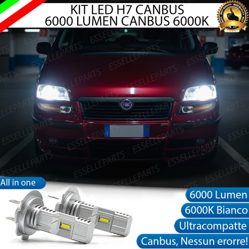 KIT LED H7 per Fiat Ulysse MK2 Anabbaglianti 6000 Lumen 6000K ALL IN ONE Canbus