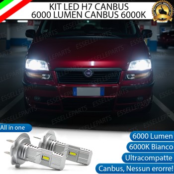 KIT LED H7 per Fiat Ulysse MK2 Anabbaglianti 6000 Lumen 6000K ALL IN ONE Canbus