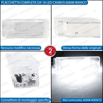 Kit Full Led Interni Alfa Romeo Junior Anteriore + Bagagliaio 6000k Bianco