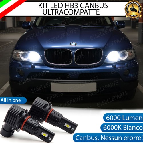 Kit LED HB3 per Bmw X5 E53 Abbaglianti 6000 Lumen 6000K Canbus