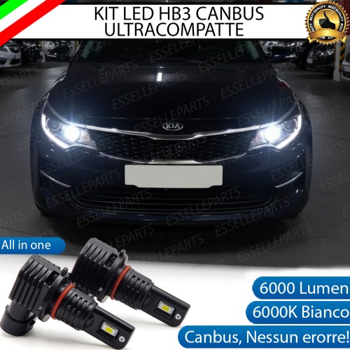 Kit LED HB3 per Kia Optima Abbaglianti 6000 Lumen 6000K Canbus