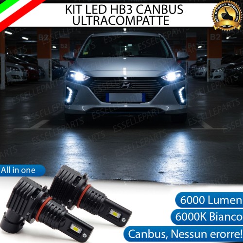 Kit LED HB3 per Hyundai Ioniq Abbaglianti 6000 Lumen 6000K Canbus