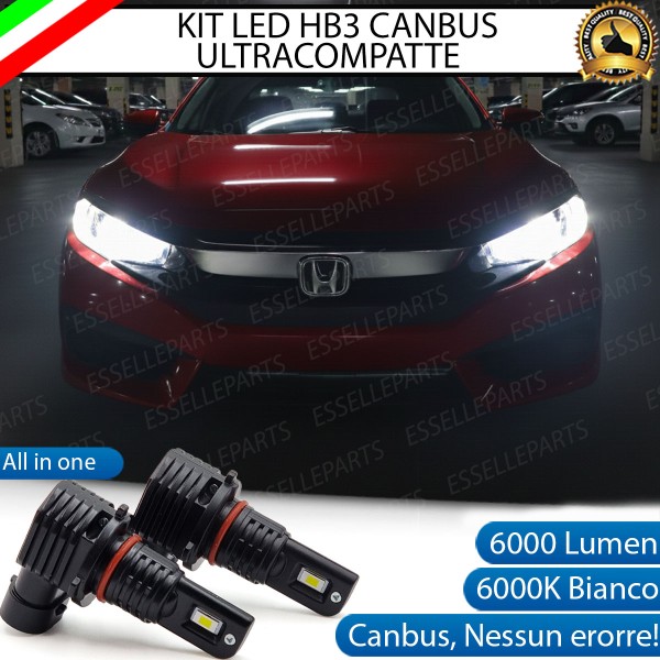 Kit LED HB3 Honda Civic 10G Abbaglianti Canbus 6000K Bianco