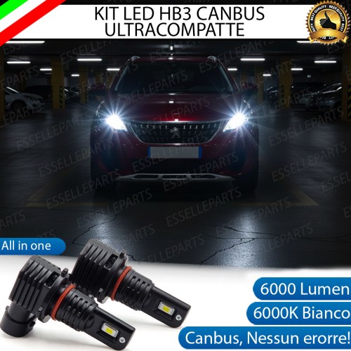 Kit LED HB3 per Peugeot 5008 MK2 Abbaglianti 6000 Lumen 6000K Canbus