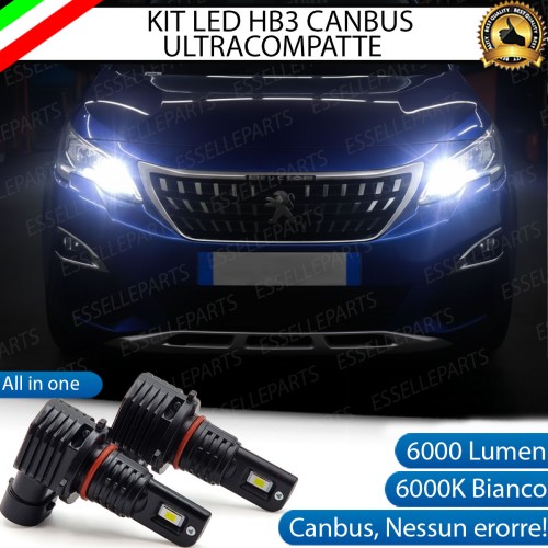 Kit LED HB3 per Peugeot 3008 MK2 Abbaglianti 6000 Lumen 6000K Canbus
