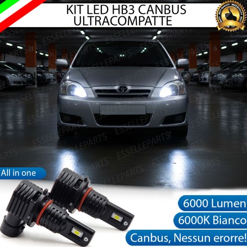 Kit LED HB3 per Toyota Corolla E120 Abbaglianti 6000 Lumen 6000K Canbus
