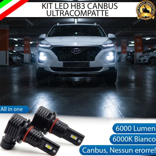 Kit LED HB3 per Hyundai Santa FÃ¨ MK4 Abbaglianti 6000 Lumen 6000K Canbus